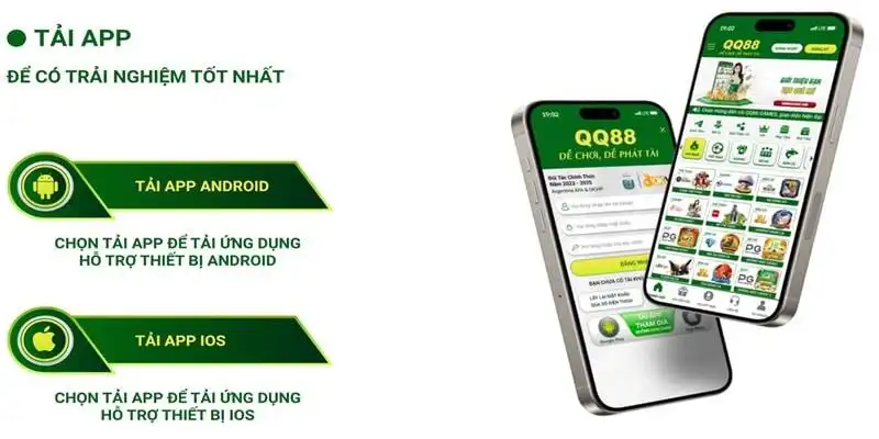 Trải nghiệm Tải App QQ88 tuyệt vời trên smartphone